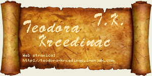 Teodora Krčedinac vizit kartica